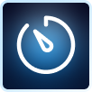 icon of a stopwatch or dial