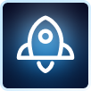 icon of a rocketship